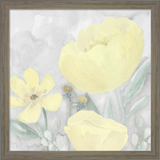 Peaceful Repose Gray & Yellow II by Tara Reed, Framed Art