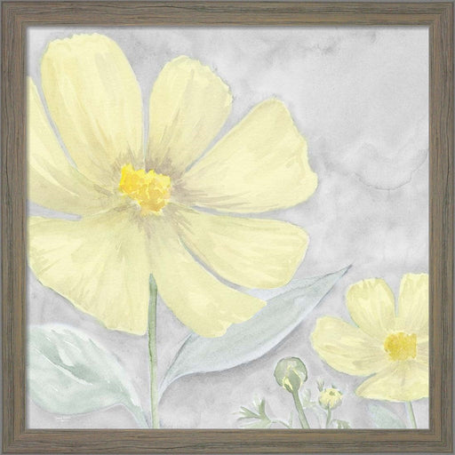 Peaceful Repose Gray & Yellow III by Tara Reed, Framed Art
