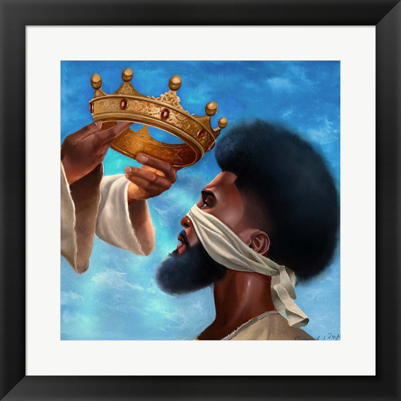 Crown Me Lord - Man by Salaam Muhammad, Framed Art