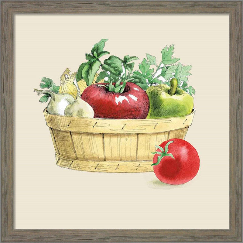 Fresh From The Garden I Cream by Beth Grove, Framed Art