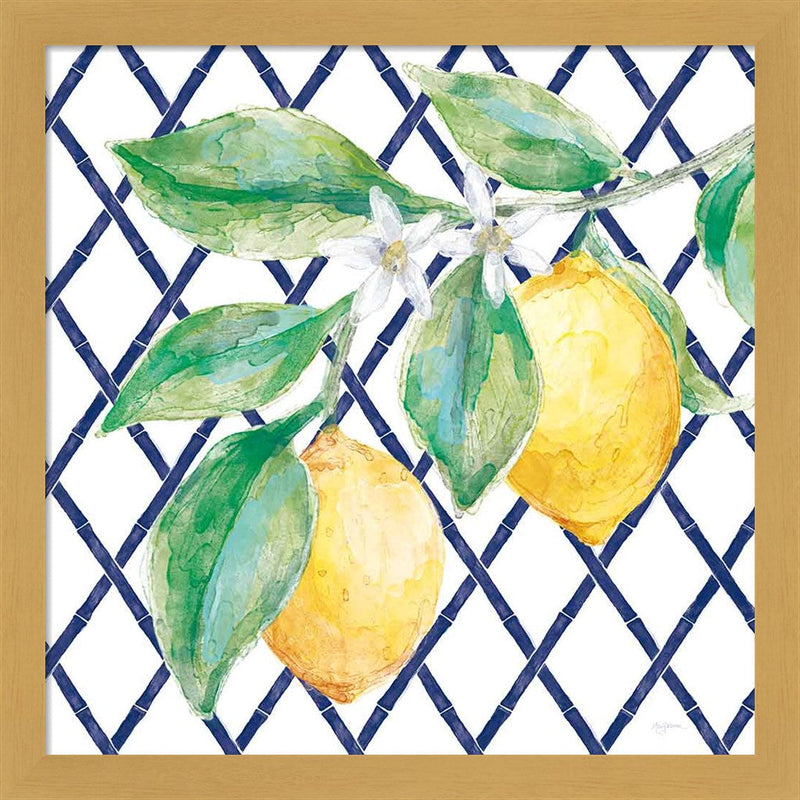 Everyday Chinoiserie Lemons II by Mary Urban, Framed Art