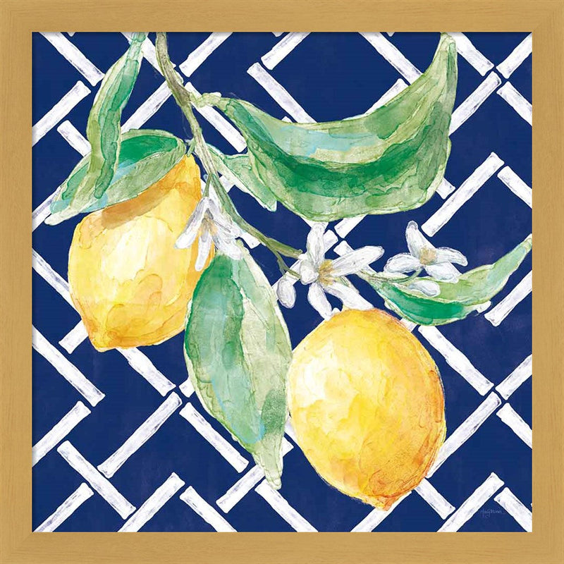 Everyday Chinoiserie Lemons I by Mary Urban, Framed Art