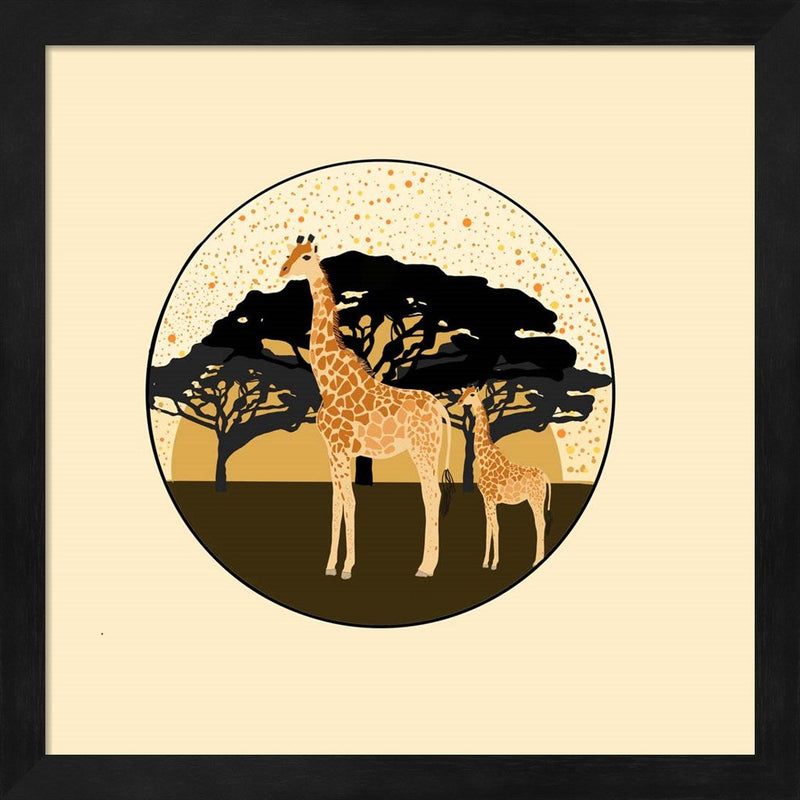 Giraffes by Ashley Singleton, Framed Art