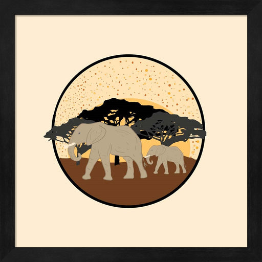 Elephants by Ashley Singleton, Framed Art