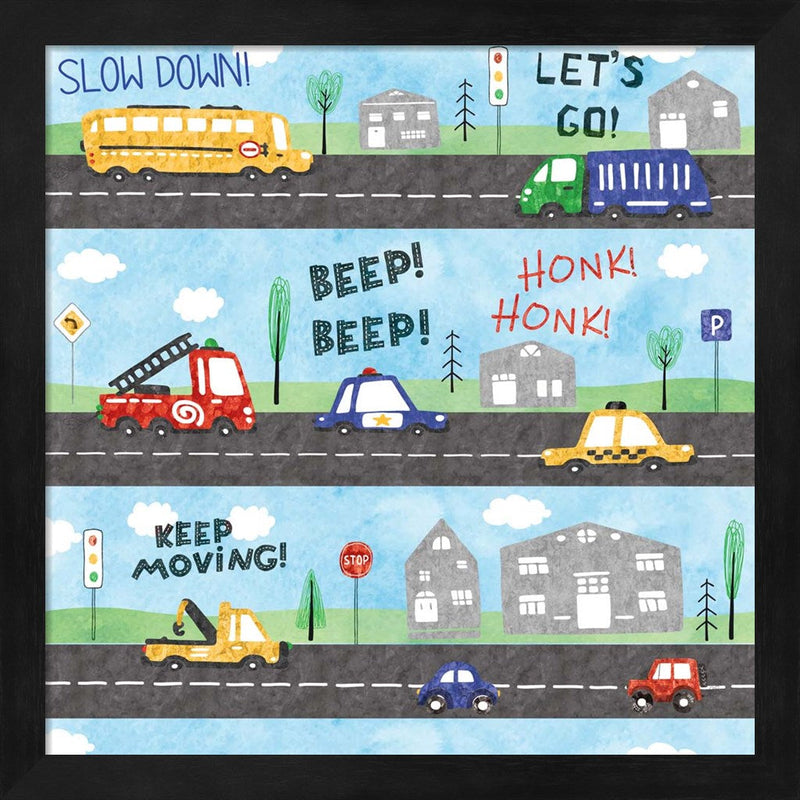 Street Scene by ND Art & Design, Framed Art