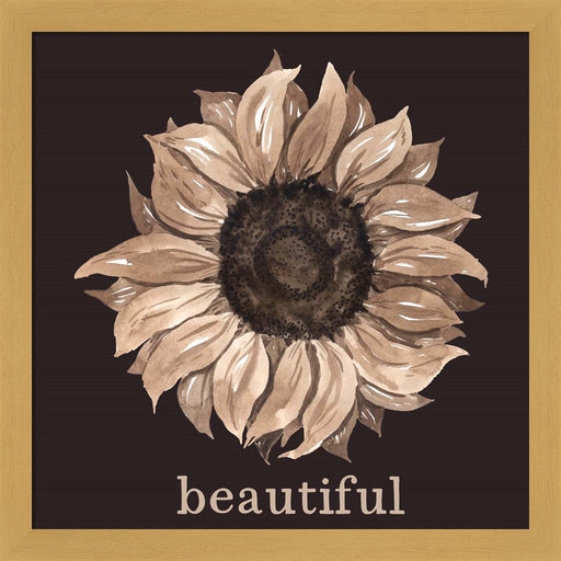 Beautiful Sunflower by Valerie Wieners, Framed Art
