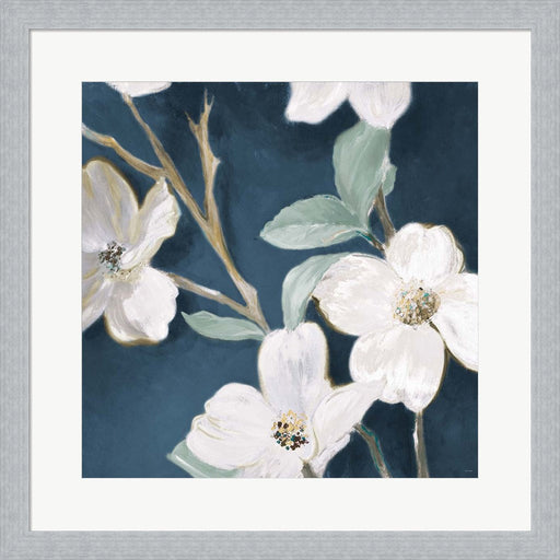Bella Fiori on Navy I by Lanie Loreth, Framed Art