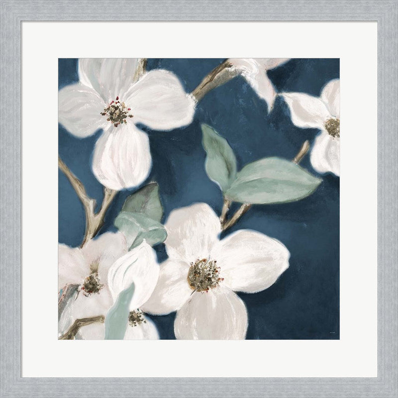 Bella Fiori on Navy II by Lanie Loreth, Framed Art