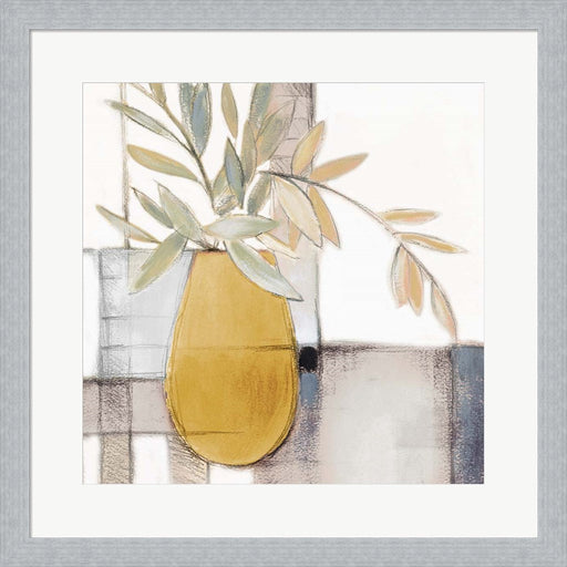 Golden Afternoon Bamboo Leaves I by Lanie Loreth, Framed Art