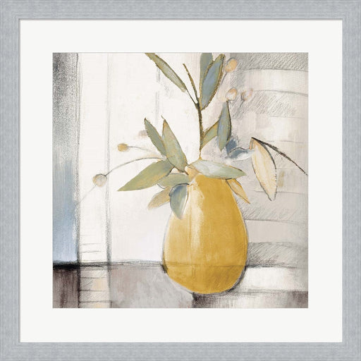 Golden Afternoon Bamboo Leaves II by Lanie Loreth, Framed Art