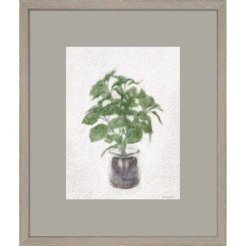 Basil Jar by Bluebird Barn, Framed Art