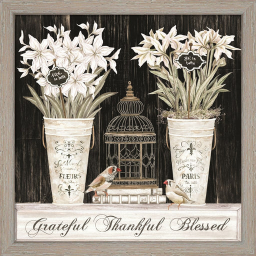 Grateful Thankful Blessed Still Life by Cindy Jacobs, Framed Art