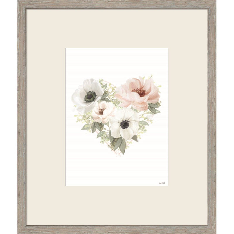 Floral Heart by House Fenway, Framed Art