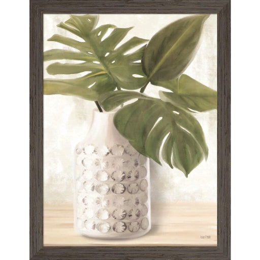 Ivory Monstera Stem by House Fenway, Framed Art