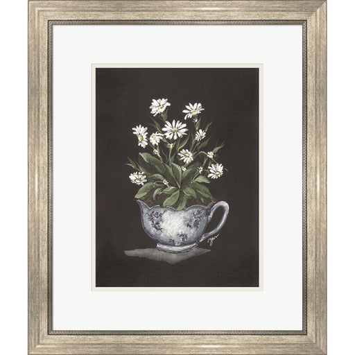 Tea Cup Daisies by Julie Norkus, Framed Art