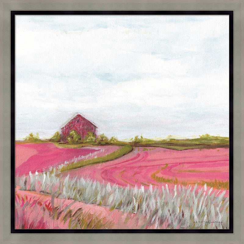 Pink Fall Farm by Kamdon Kreations, Framed Art