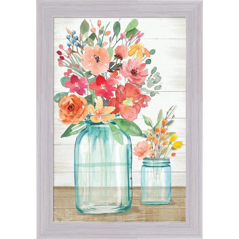 Country Floral Still Life by Mollie B., Framed Art