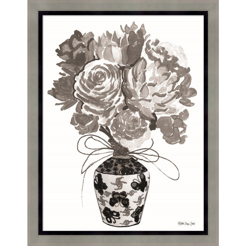 Gray Bouquet by Stellar Design Studio, Framed Art