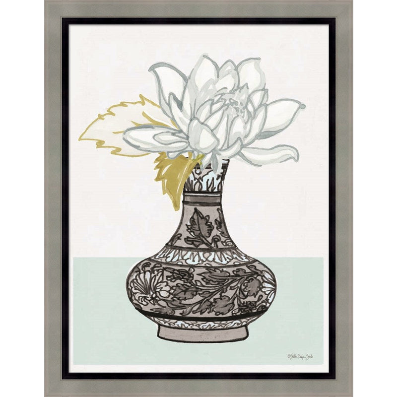 Flower Vase with Pattern I by Stellar Design Studio, Framed Art