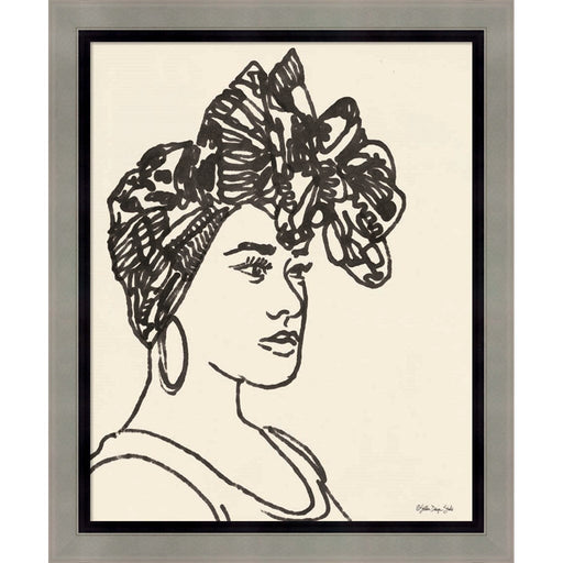 Head Wrap Line Study by Stellar Design Studio, Framed Art