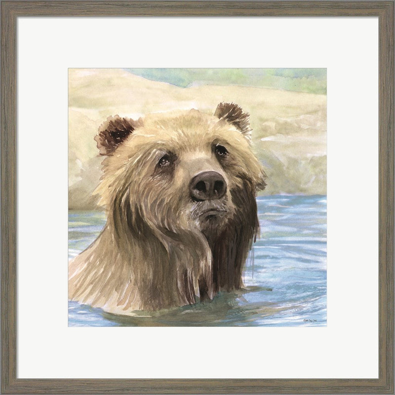 Bear Bath by Stellar Design Studio, Framed Art