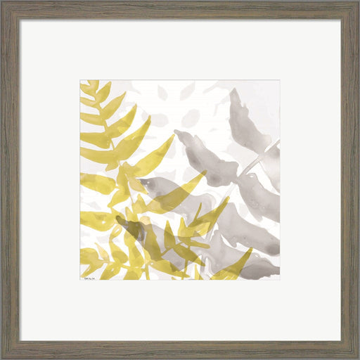 Yellow-Gray Leaves 2 by Stellar Design Studio, Framed Art