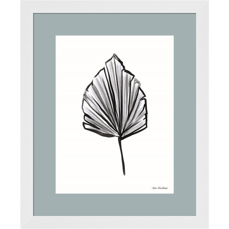 Black Watercolor Leaf by Seven Trees Design, Framed Art