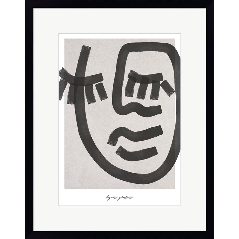 Lignes Grasses 1 by Design Fabrikken, Framed Art
