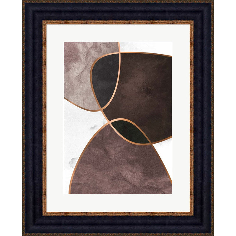 Velvet Shapes 4 by Design Fabrikken, Framed Art