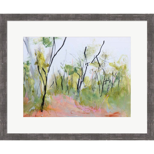 Loop Trail Through Swamp Oak Woodland by Ann Gordon, Framed Art