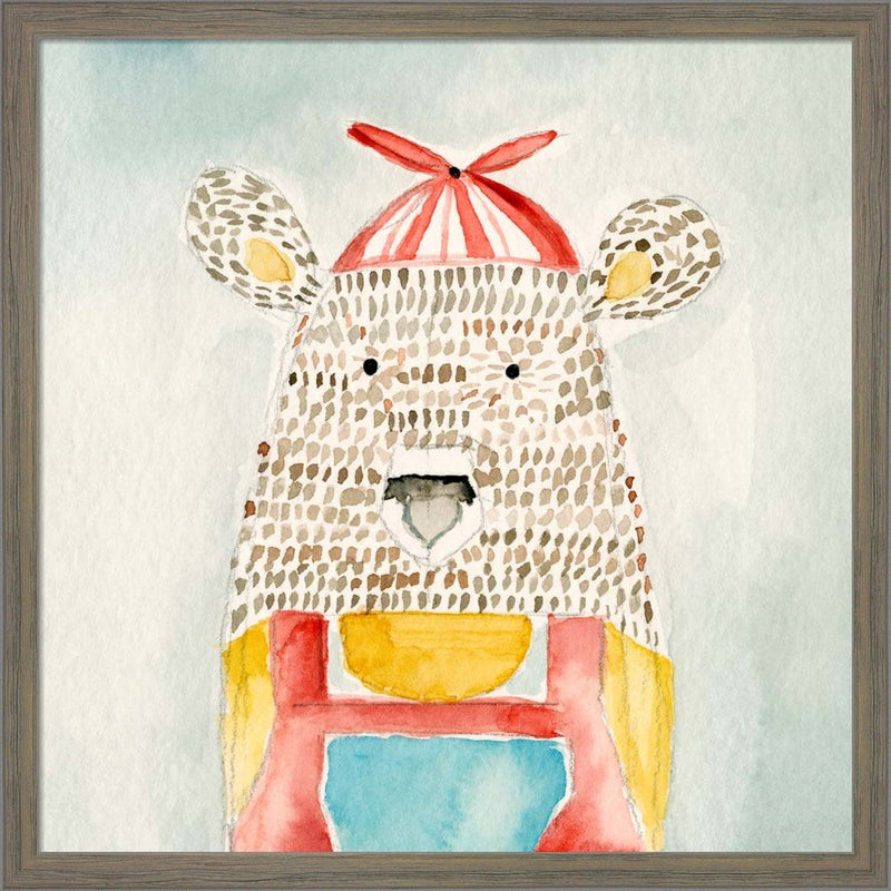 Deanie Beanie Bear by Natalie Timbrook, Framed Art