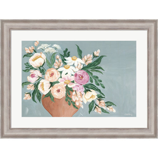 Blue Bouquet by April Chavez, Framed Art