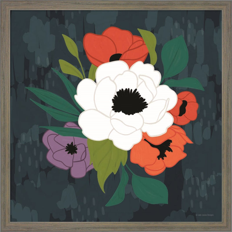 Bright Floral I by Lady Louise Designs, Framed Art