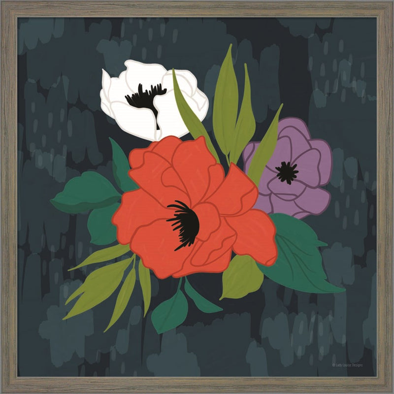 Bright Floral II by Lady Louise Designs, Framed Art