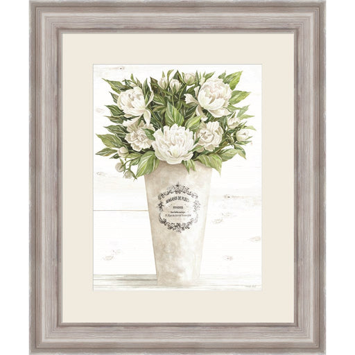Les Fleurs Pivoines by Cindy Jacobs, Framed Art