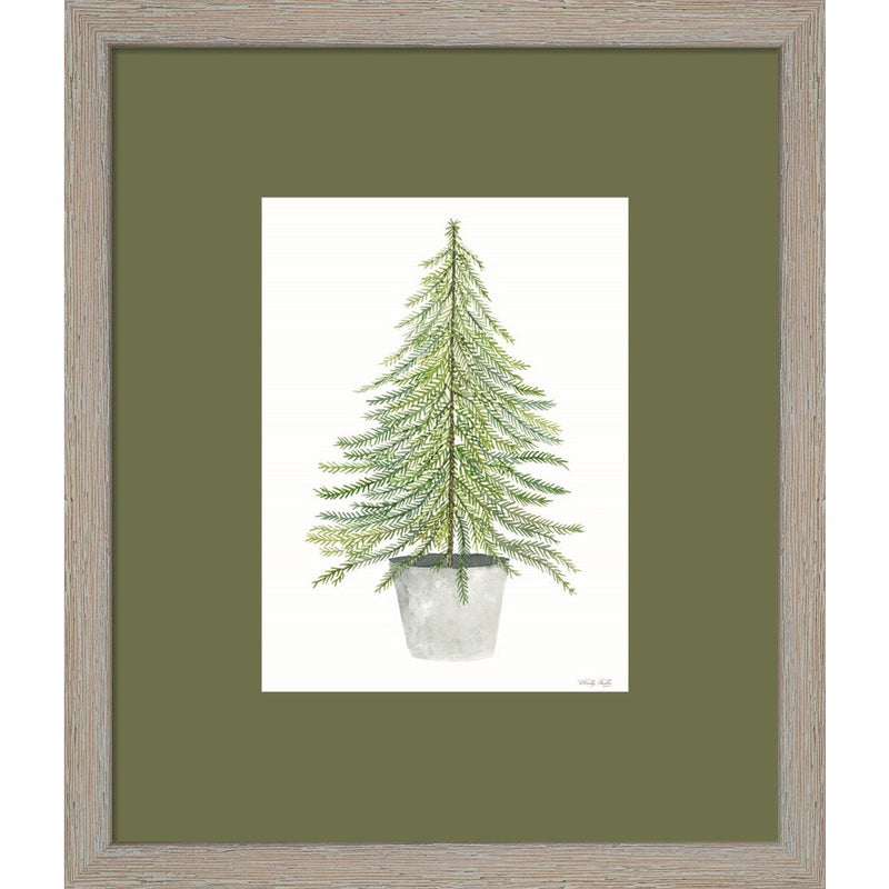 Fir Tree in Pot II by Cindy Jacobs, Framed Art