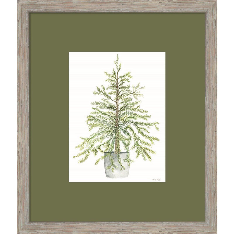 Pine Tree in Pot I by Cindy Jacobs, Framed Art