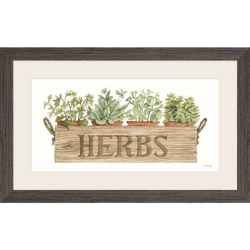 Crate of Herbs by Cindy Jacobs, Framed Art