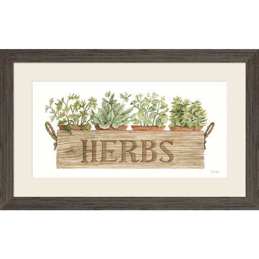 Crate of Herbs by Cindy Jacobs, Framed Art