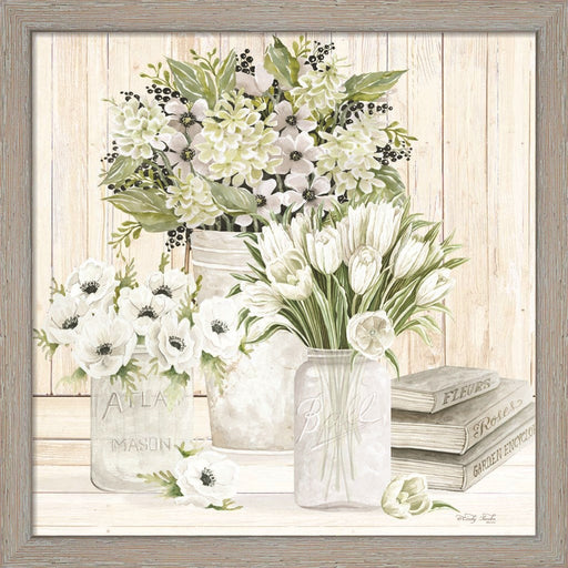 Collection of White Flowers by Cindy Jacobs, Framed Art