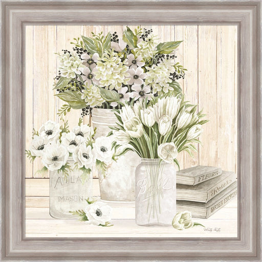Collection of White Flowers by Cindy Jacobs, Framed Art