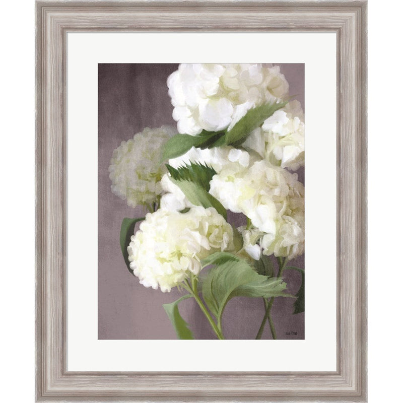 Snow Hydrangeas by House Fenway, Framed Art