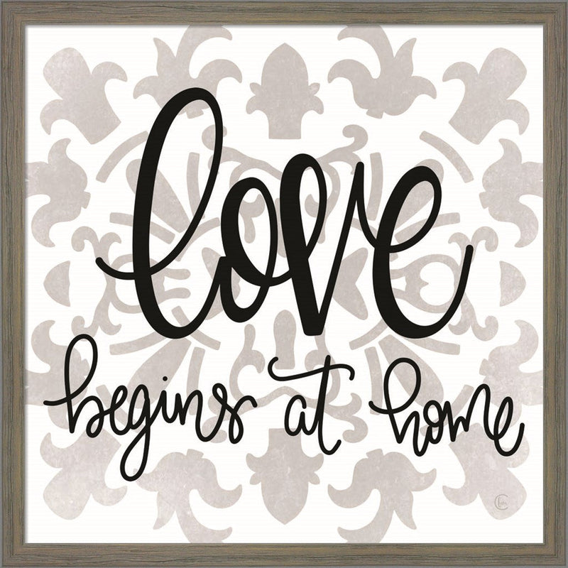 Love Begins at Home by Fearfully Made Creations, Framed Art