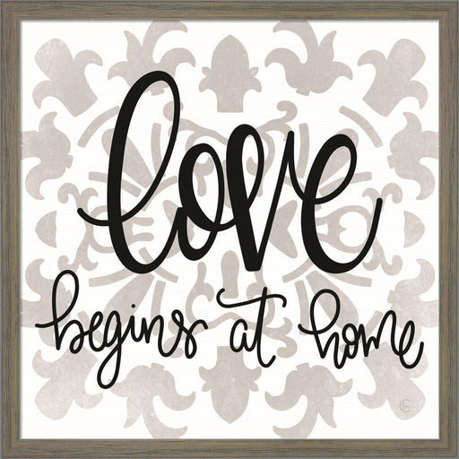 Love Begins at Home by Fearfully Made Creations, Framed Art
