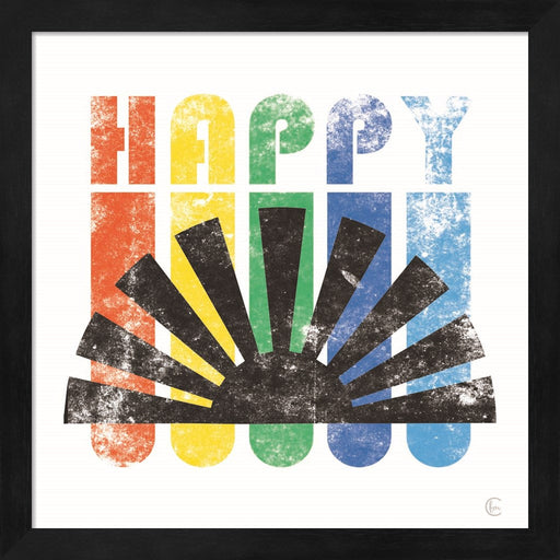 Happy Retro by Fearfully Made Creations, Framed Art