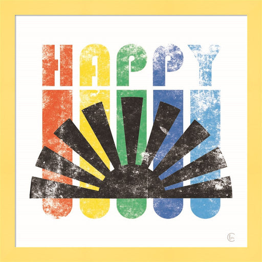 Happy Retro by Fearfully Made Creations, Framed Art