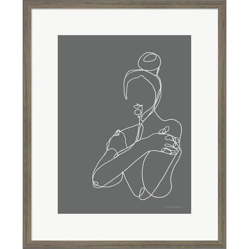 Messy Bun by Kamdon Kreations, Framed Art