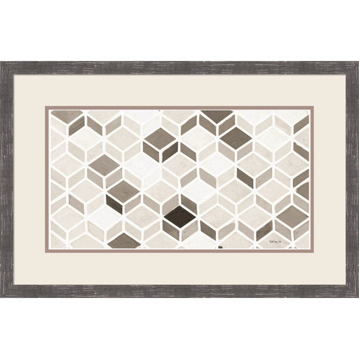 White and Gray Pattern by Stellar Design Studio, Framed Art