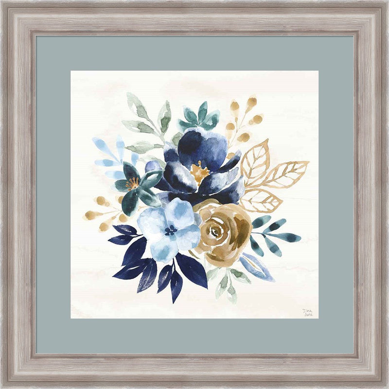 Indigo Splash X by Dina June, Framed Art