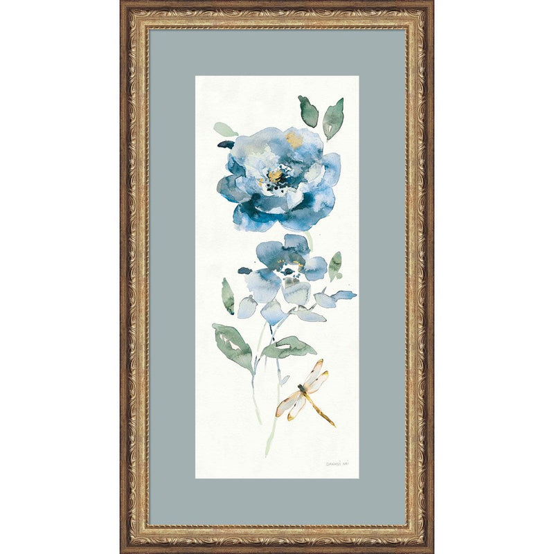 Blues of Summer IV Gilded Panel by Danhui Nai, Framed Art
